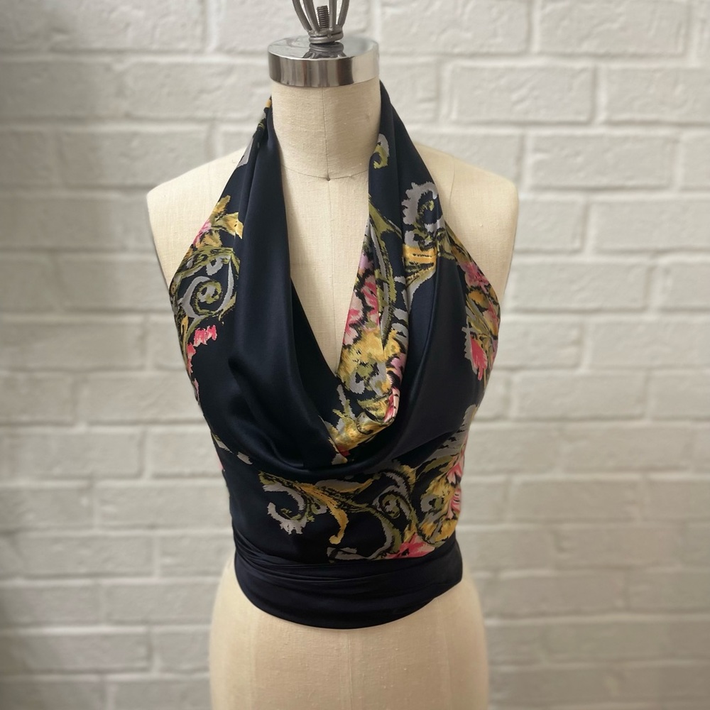 100% Silk Backless Top - gorgeous! Size 4